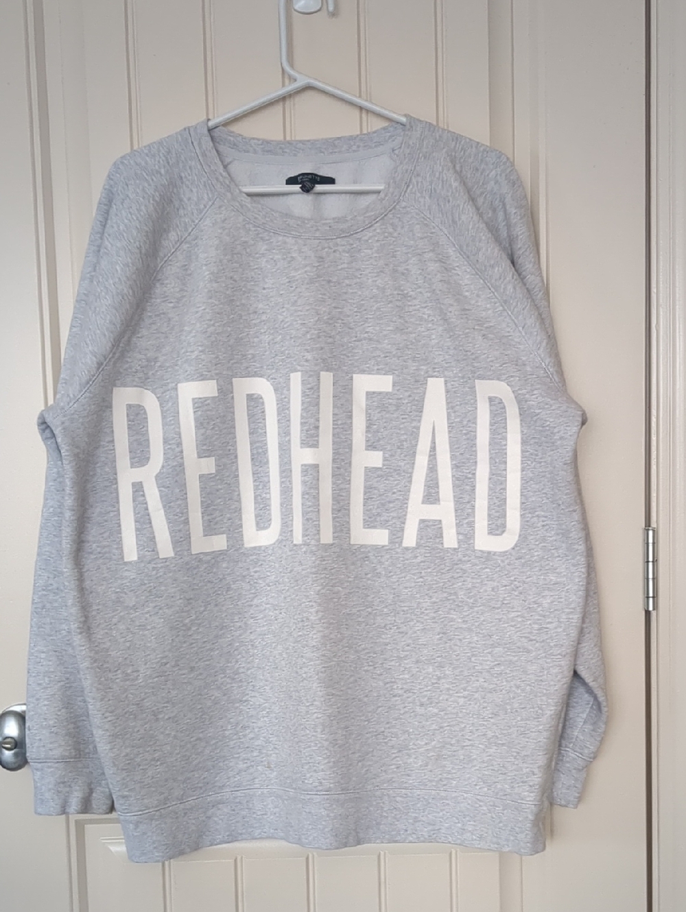 Brunette The Label Gray 'REDHEAD' Graphic Sweatshirt